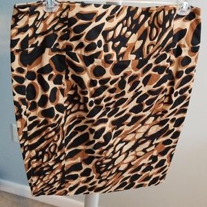 Express cheetah print skirt